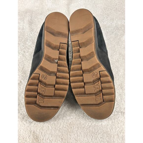 Sorel Evie Wedge Chelsea Boots Womens Ankle Booties Black Leather Size 9 - Picture 6 of 8